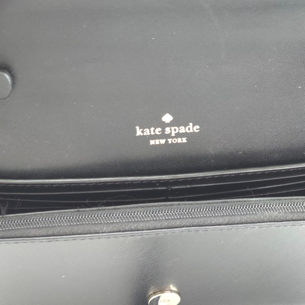 Kate Spade Staci Small Crossbody Beige Black Colorblock Saffiano Flap Bag - Picture 9 of 16